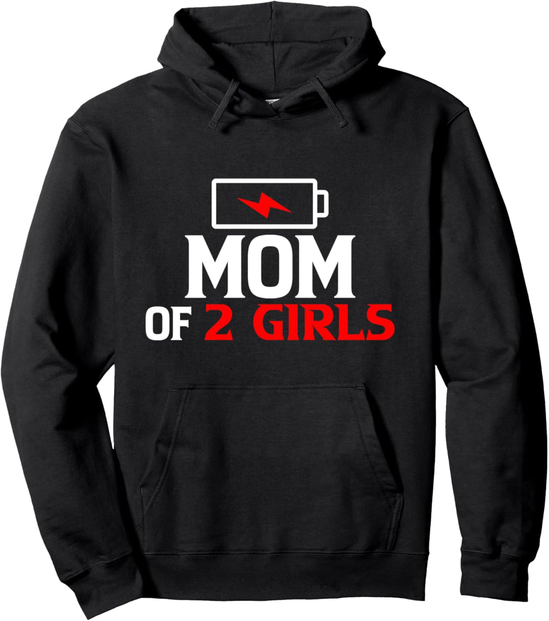 Mama von 2 Mädchen Mom Of 2 Girls Muttertag 2021 Pullover Hoodie