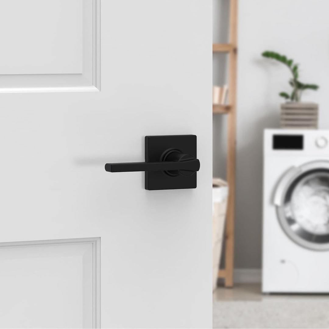 Kwikset 92001-603 Casey Passage Lever, Matte Black Schwarz Modern, Schwarz Modern
