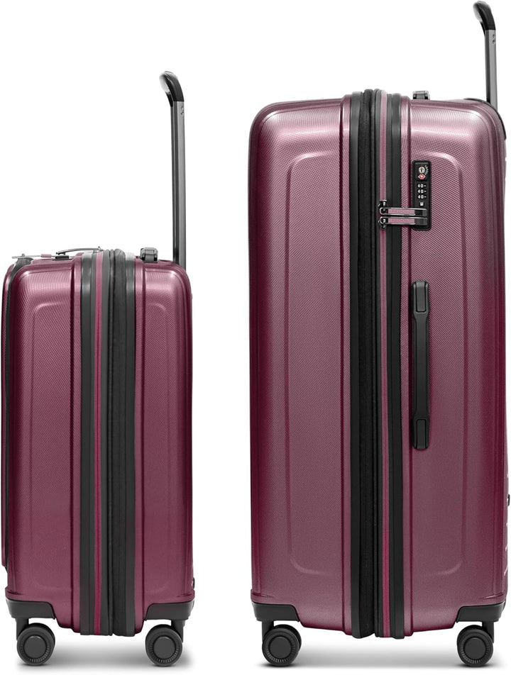 REDOLZ Hartschalen Koffer-Set-2-teilig | S Trolley 40 x 23 x 55 cm mit Laptopfach - 3,2 kg + L Troll