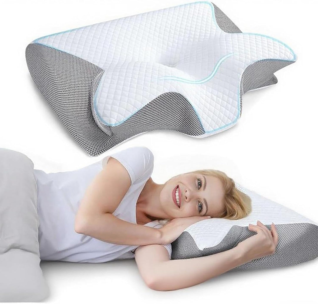 Pillow Daddy Schlafkissen, Kissen für Nackenschmerzen Memory Foam Nackenkissen, Ergonomisches Anti S