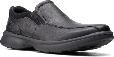 Clarks Herren Bradley Step Slipper 42 EU Blk Tumbled Lea, 42 EU Blk Tumbled Lea