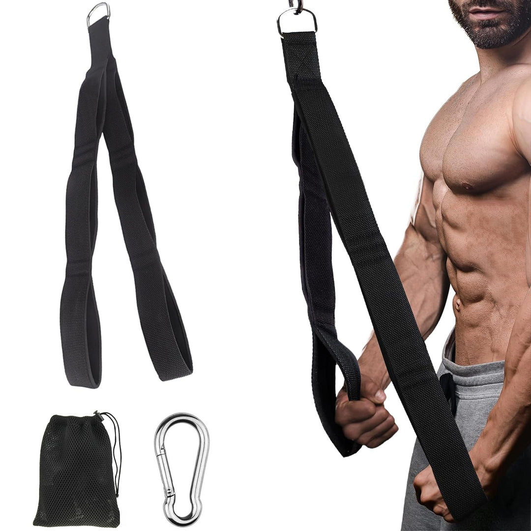 trizepsseil für Fitnessstudio mit grösserem Bewegungsbereich, 3 Segmente & gepolsterte trizeps Seil,