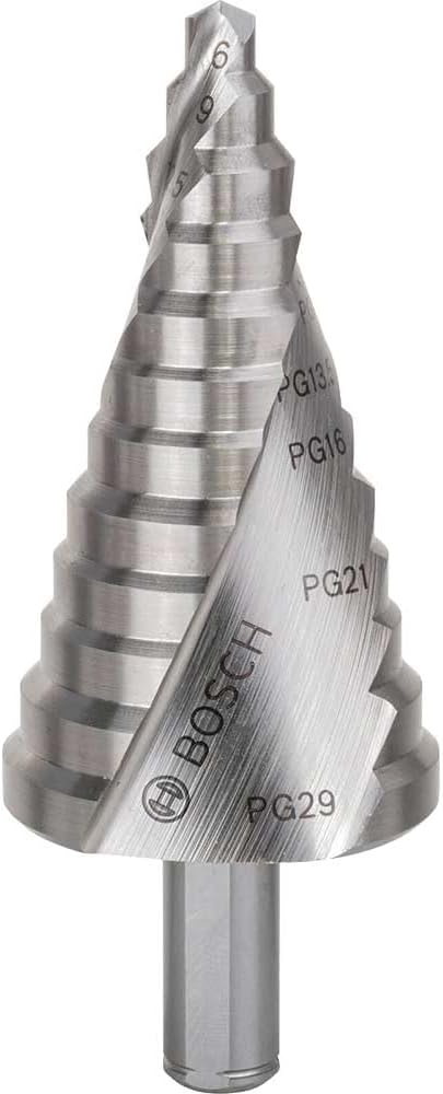 Bosch Professional Stufenbohrer HSS mit 3-Flächen-Schaft (Ø 6-37 mm)