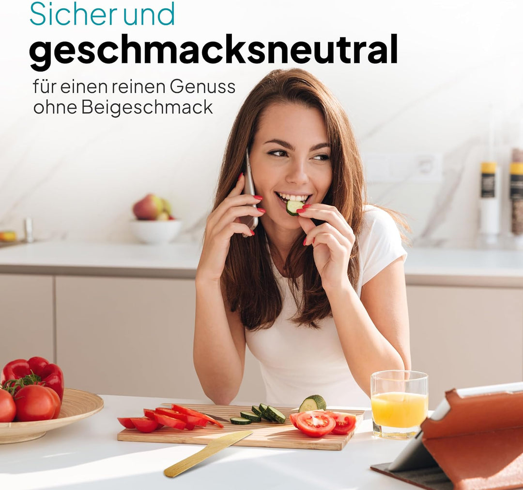 2000 Stück Einweg Holzmesser Besteck | Holz Messer Einwegmesser Einwegbesteck | Holzbesteck Holzgesc