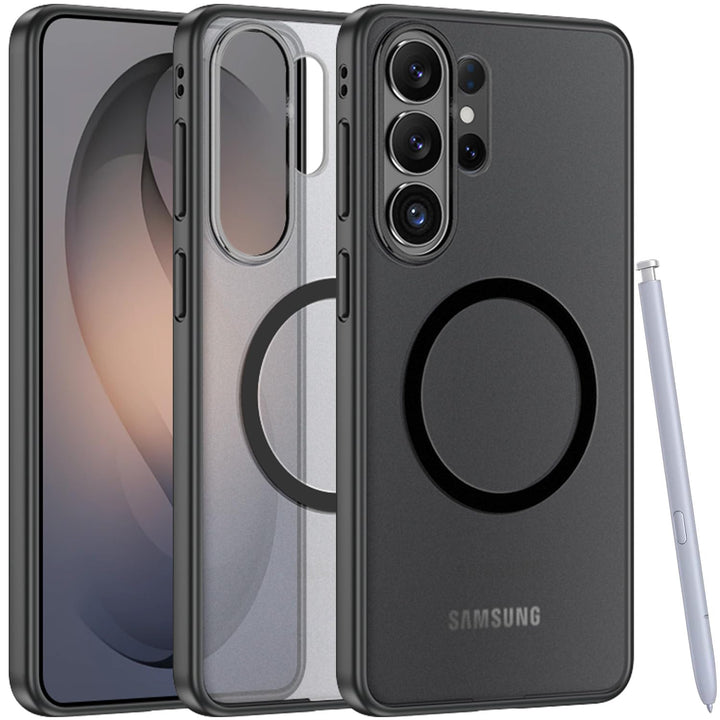 Miimall Magnetische Hülle Kompatibel mit Samsung Galaxy S26 Ultra Hülle Ultradünn 2026, PC+TPU Stoss