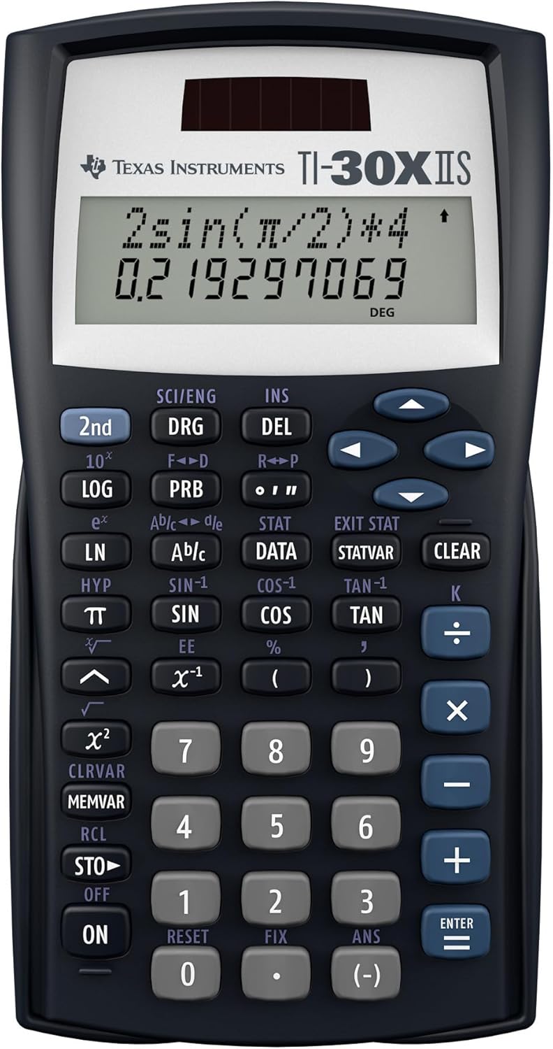 Texas Instruments TI-30X IIS Pocket Scientific Black Calculator - Taschenrechner (Pocket, Scientific