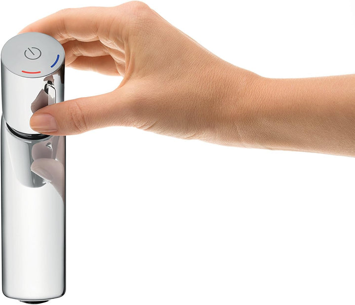 hansgrohe Wasserhahn Talis Select E (Armatur mit Auslauf Höhe 110 mm, ohne Ablaufgarnitur) Chrom Aus