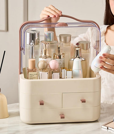 RMAN Make Up Kosmetik Organizer, Aufbewahrung Schmink Organizers Aufbewahrungsbox mit 3 Schubladen T