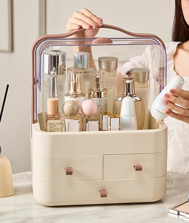 RMAN Make Up Kosmetik Organizer, Aufbewahrung Schmink Organizers Aufbewahrungsbox mit 3 Schubladen T