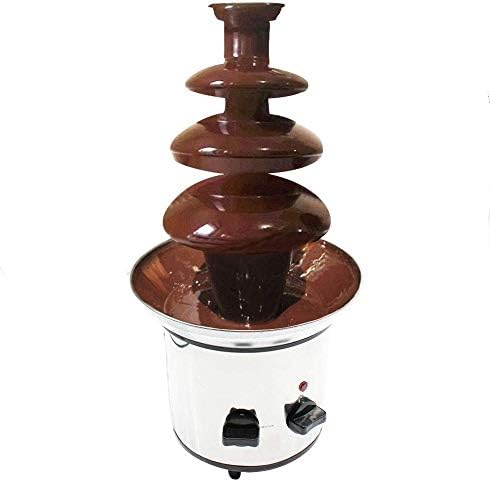 4 Etagen Schokoladenbrunnen YUNRUX DIY Schokobrunnen Profi Schokoladenfontäne mit Lebensmittelechte