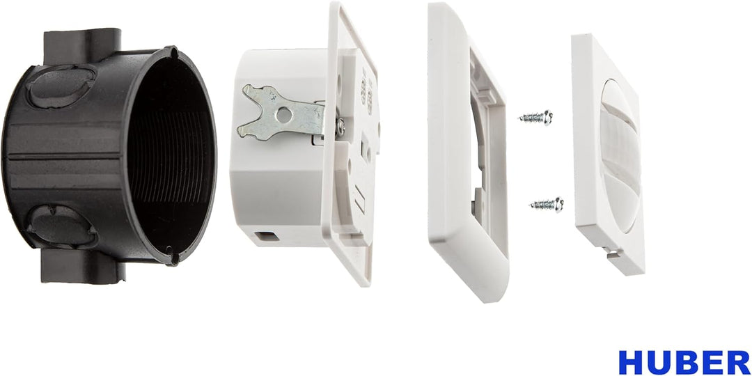 HUBER Motion 13R PIR Bewegungsmelder 170° für Innen I Unterputz Bewegungsmelder - Motion Sensor mit