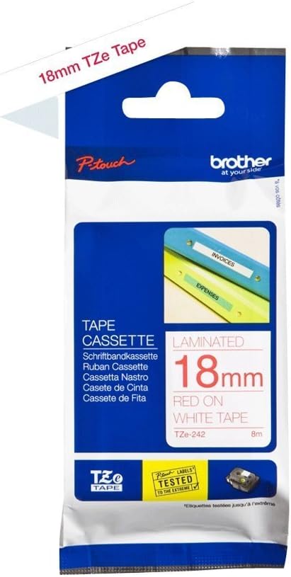 Brother TZe-242 P-touch Schriftband (18 mm, geeignet u.a. für Brother P-touch 1830VP, -D400/VP, -D45