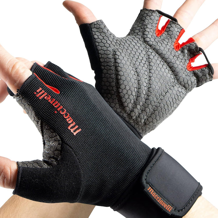 MACCIAVELLI® Fitness Handschuhe Herren Damen - Trainingshandschuhe für Krafttraining, Kraftsport, Bo