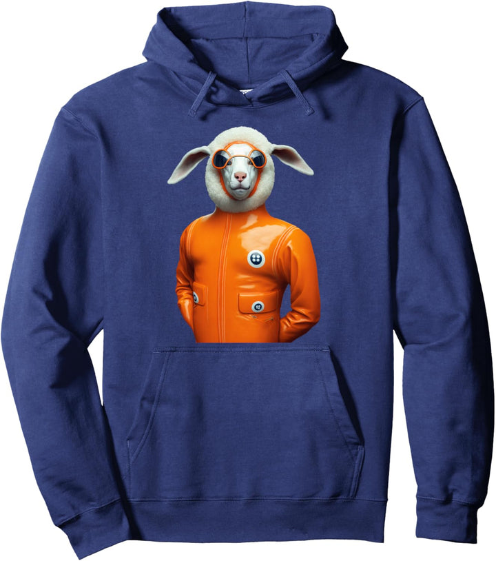 Schaf mit Brille im Anzug / Deutsches Design Pullover Hoodie