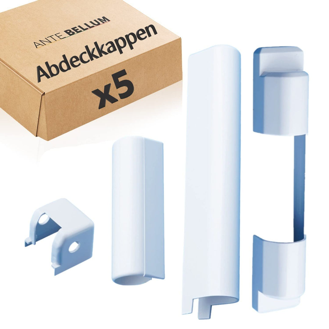 Siegenia SI Aubi A300: Satz PVC-Scharnierabdeckungen für Kunststofffenster und PVC-Balkontüren, weis
