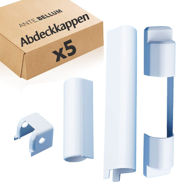 Siegenia SI Aubi A300: Satz PVC-Scharnierabdeckungen für Kunststofffenster und PVC-Balkontüren, weis