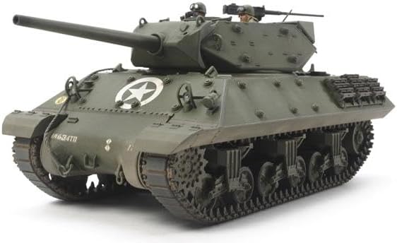 Tamiya 300035350 300035350-1:35 US Panzerjäger M10 (3) Mittl. Prod,originalgetreue Nachbildung, Plas