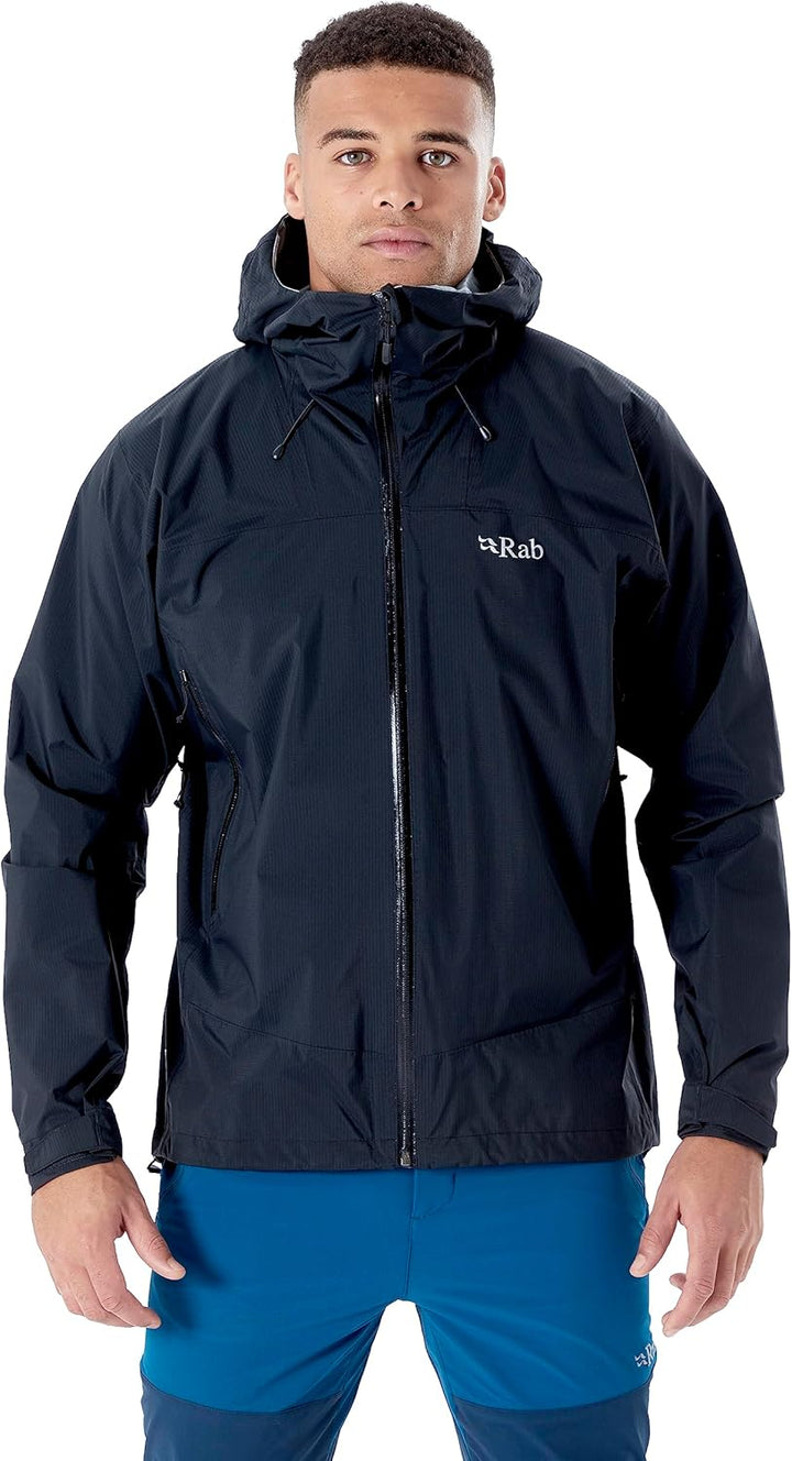 Rab Herren Downpour Plus 2.0 Jacke Regenjacke Hardshelljacke M Schwarz, M Schwarz