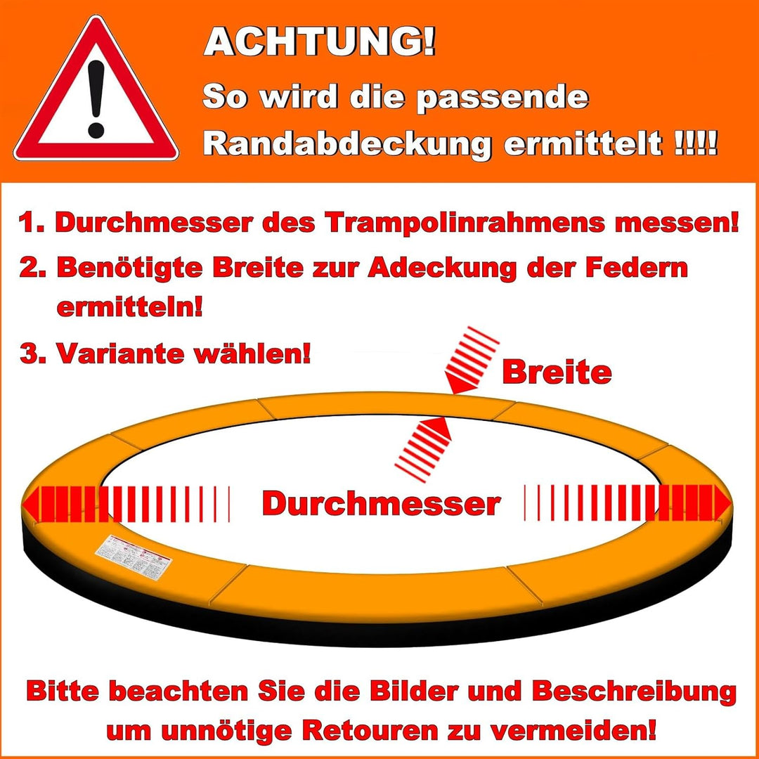 Trampolin Randabdeckung Ø 183 244 250 275 300 305 335 366 370 396 400 427 430 457 460 487 490 cm vie