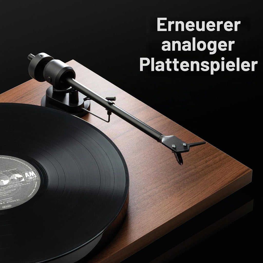 Pro-Ject E1, Plug &amp; Play Einsteiger Plattenspieler mit OM5e System und elektronischer Geschwindigkei