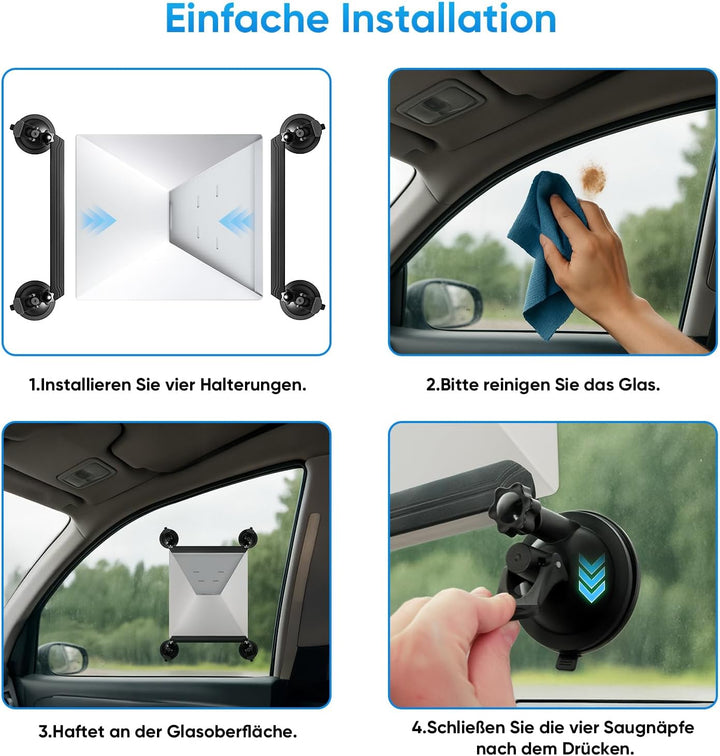 Starlink Mini Saugnapfhalterung, Tragbarer, Starlink Mini Mount Zubehör, für Autofenster Sonnendäche