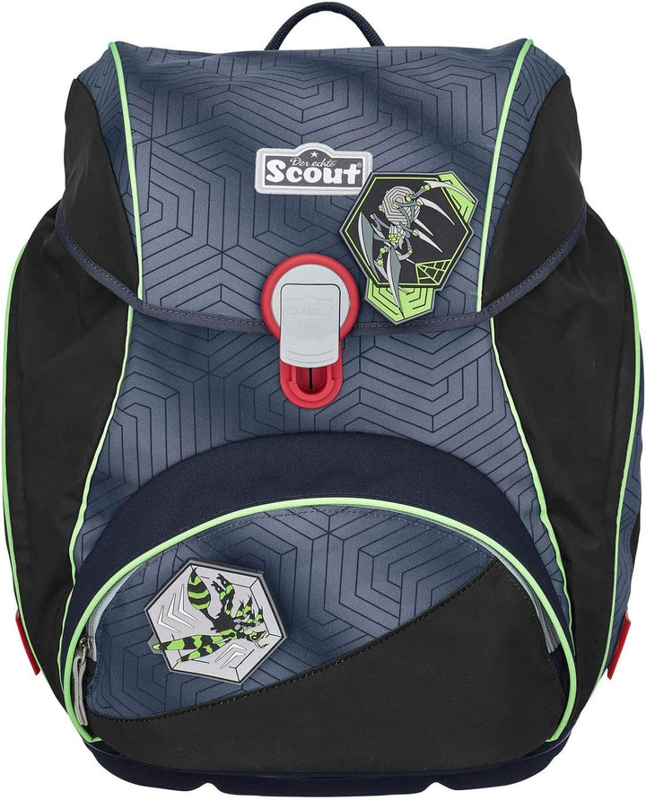 Scout Alpha Schulranzen Set 4-TLG. Superflash Black Spider