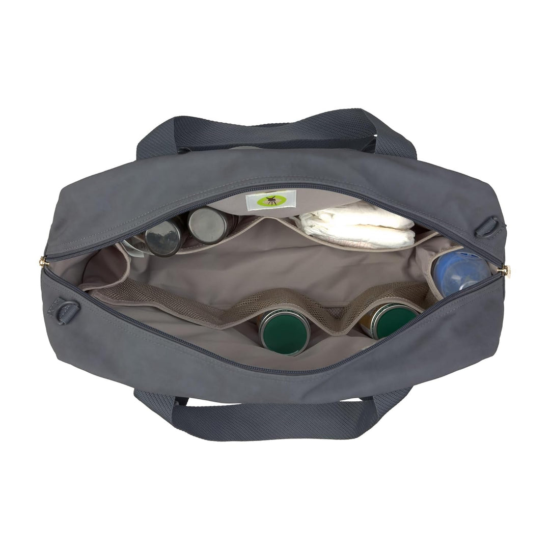 LÄSSIG Baby Wickeltasche mit Tragegriff und Wickelunterlage, Kinderwagenbefestigung, wasserabweisend