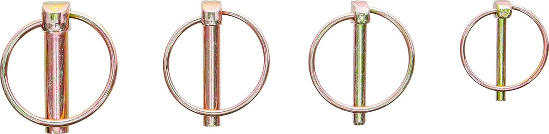 BGS 8087 | Klappsplinte-Sortiment | 50-tlg. | Klappstecker | verzinkt | 4,5 - 6 - 8 - 11 mm Single,