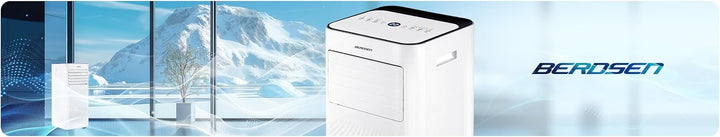 Berdsen Mobiles Klimagerät 3-in-1-9000 BTU - Kühlung, Entfeuchtung, Ventilation - Tuya Smart App - E