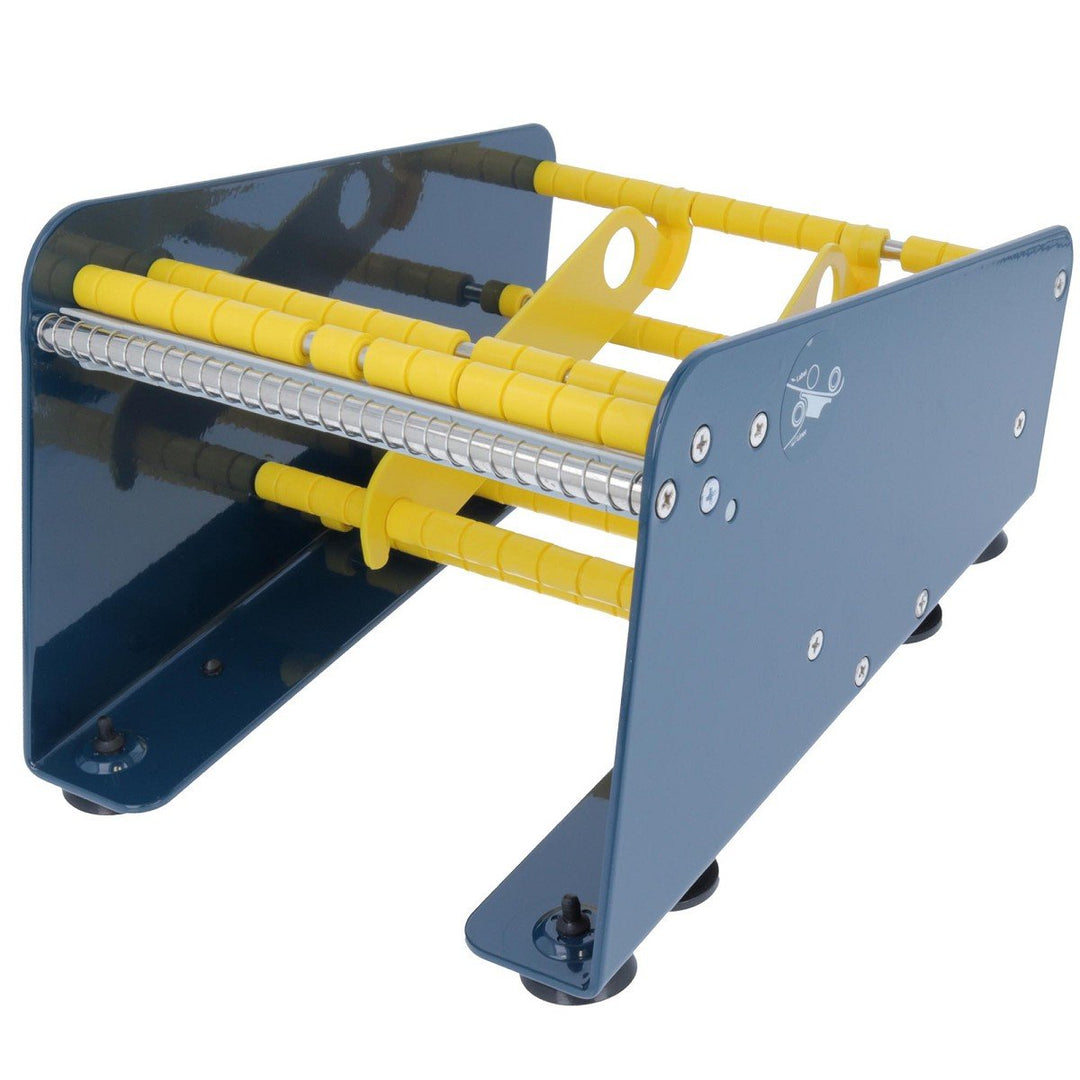 TE-Office Etikettenspender Labelspender aus Stahl für Haftetiketten Tischgerät manuell bis 163 mm in