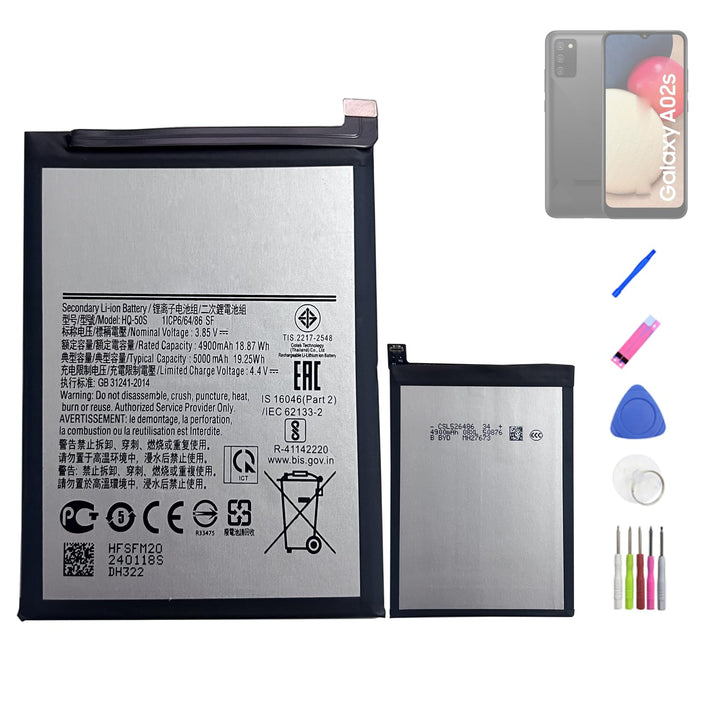 HIGHAKKU Ersatzakku HQ-50S kompatibel mit Samsung Galaxy A02S SM-A025 with Tools, A02S