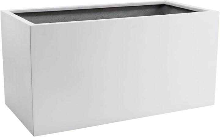 VIVANNO Blumenkübel Pflanzkübel Pflanzgefässe Übertöpfe Blumentöpfe a. Fiberglas Maxi Weiss 60cm 30x