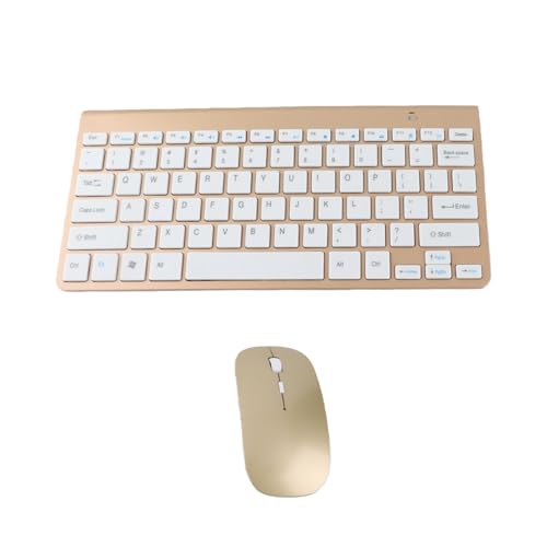 Bewinner 78 Tasten 2,4 G Kabelloses Tastatur-Maus-Set, USB-dünn Geätzte Tastenkappen Ergonomie Stumm