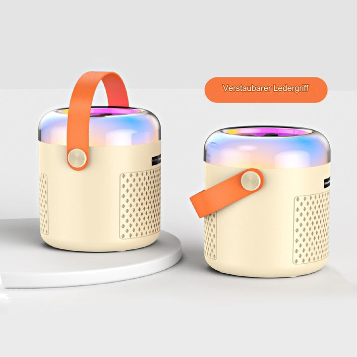 Karaoke für Kinder - Musikplayer mit LED-Lichtern | Tragbarer Karaoke-Lautsprecher mit Mikrofon,Für