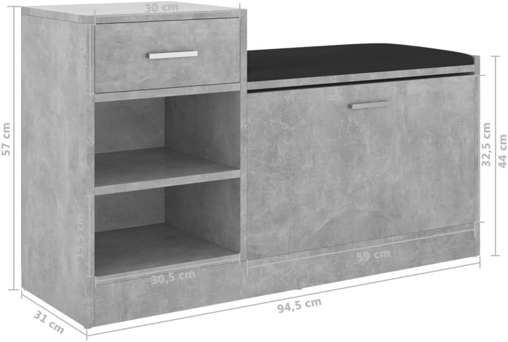 vidaXL Schuhbank Schuhschrank Sitzbank Schuhablage Schuhregal Schuhaufbewahrung Schuhständer Schuhki