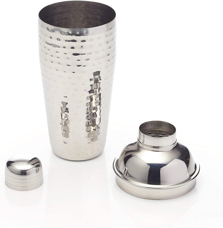 BarCraft, Luxuriöser Cocktail-Shaker in Deluxe-Silber für die Zubereitung von Cocktail-Mixgetränken,