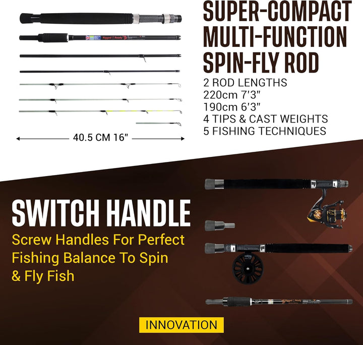 X5 Series Travel Fishing Rod &amp; Case (X5 Max, Travel &amp; Combo) - Nano-Carbon Fishing Rod Combinations
