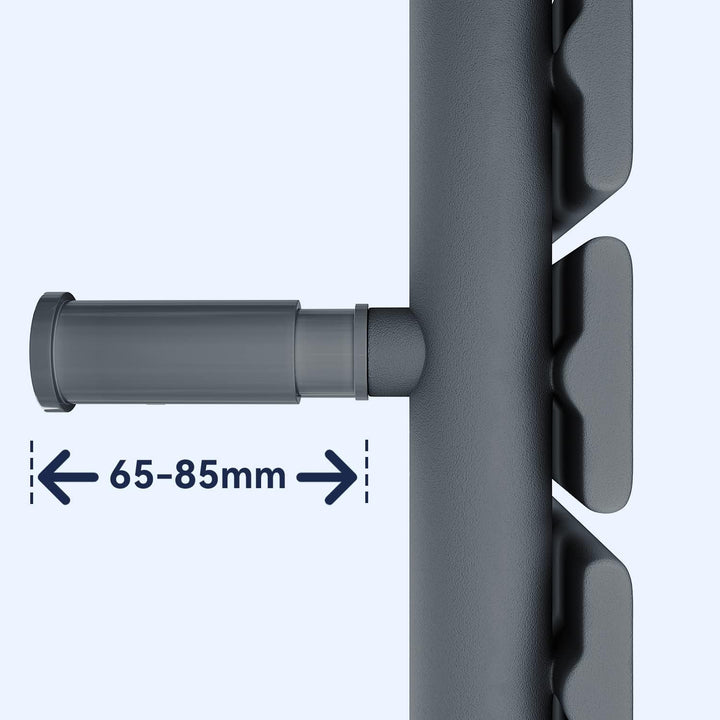 SONNI Badheizkörper Flach Handtuchtrockner 762 x 500 mm Anthrazit Handtuchwärmer Seitenanschluss Pan