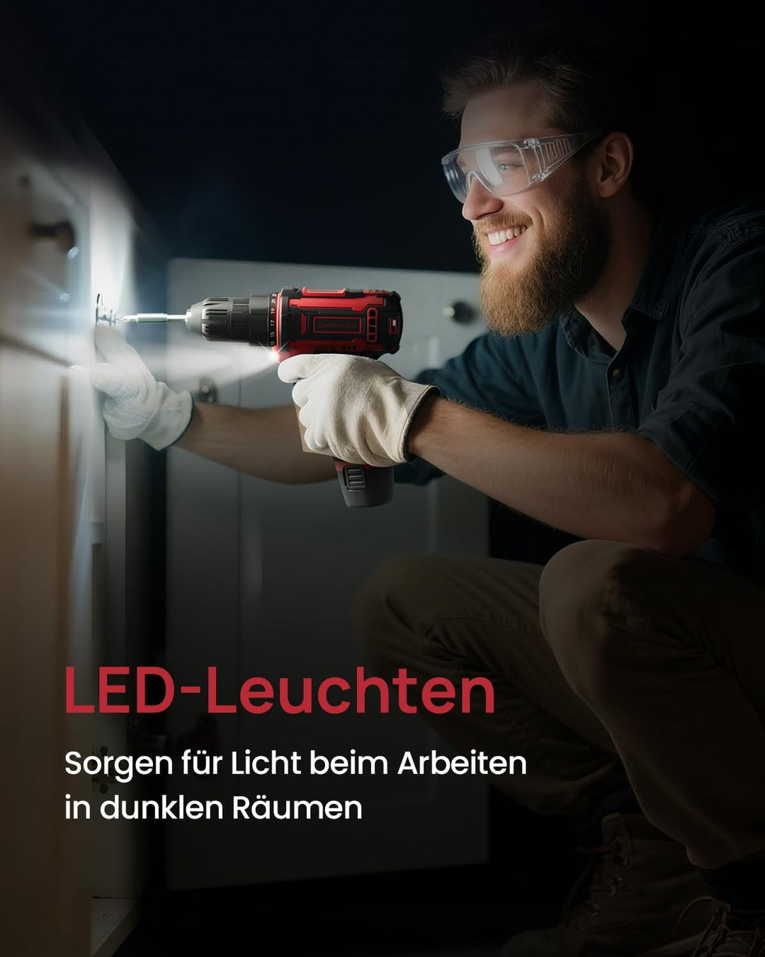 12V Akkuschrauber, 2000 mAh Akkuschrauber Klein, 98tlg Zubehör Akku Bohrschrauber, 25+1 Drehmomentei