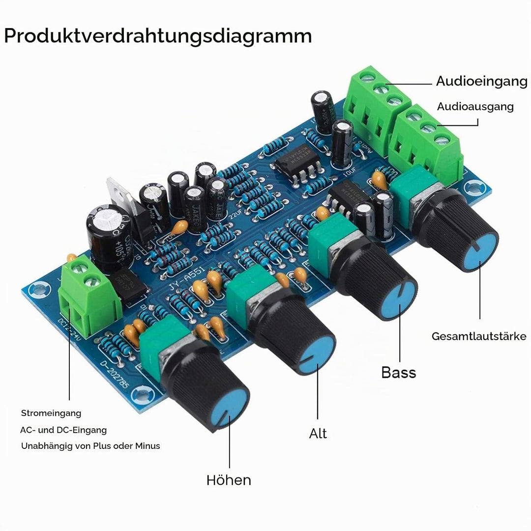 Steuerplatine klangregler stereo Vorverstärker-Einstellung der Audiokarte, HIFI-Verstärker, Vorverst