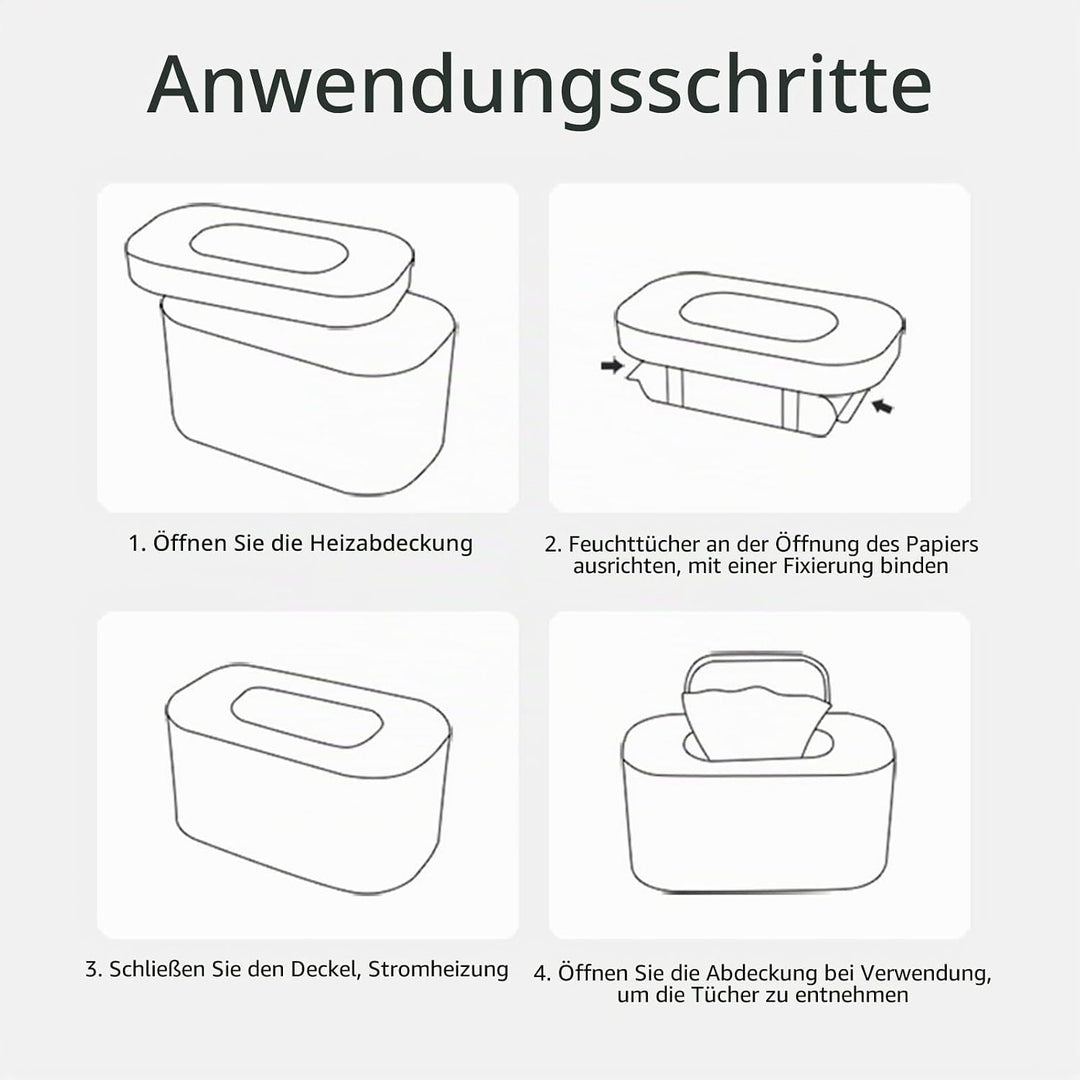 Tragbare Feuchttücher-Heizung, Heizbox mit Konstanter Temperatur für den Haushalt (Grün), Grün