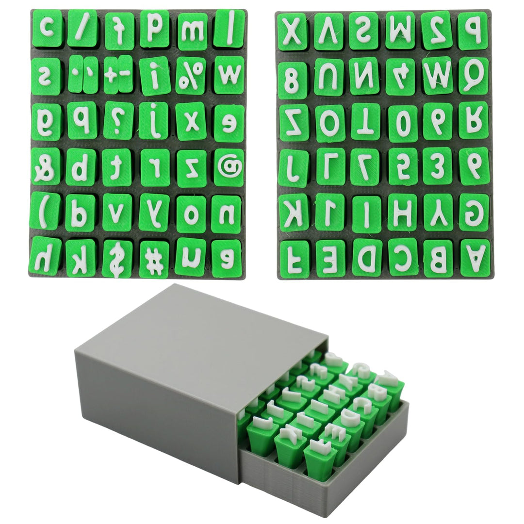 Alphabet Tonstempel Set, 2 Kisten Alphabet Stempel set für Ton Schablonen Buchstaben, Stempel zum Sc