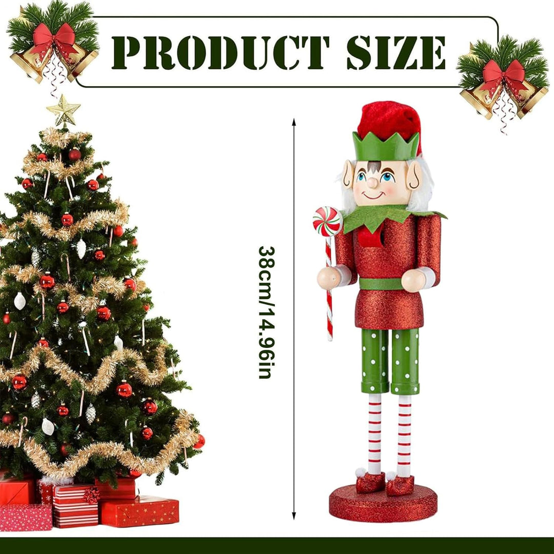 Weihnachtsdekoration Nussknacker,Nussknacker Figur - 38 cm Festlicher Tischdekoration Für Kamin Wohn
