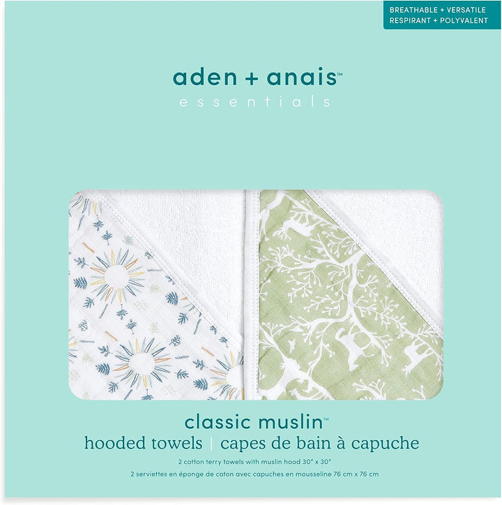 aden + anais™ Essentials Kapuzenhandtuch Harmony in 2er-Packung, Harmony