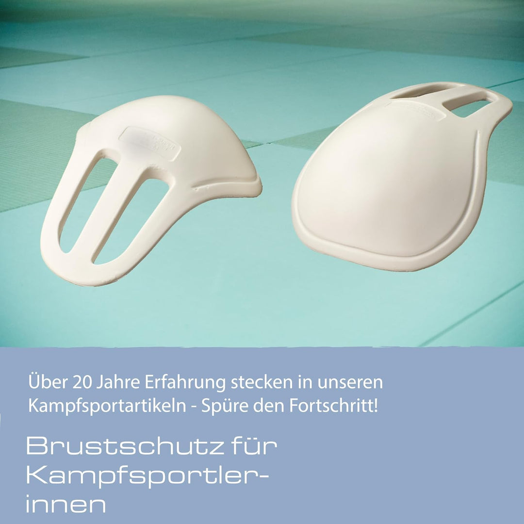 Ju-Sports Brustschutz für Damen Cool Guard Super komplett - weiss I Brustschutz Kampfsport mit abneh