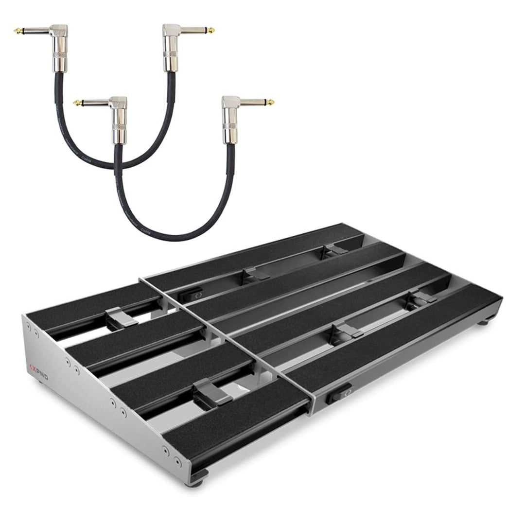 XPND-02 Pedalboard ausziehbar zwei Reihen + 2x keepdrum Patchkabel