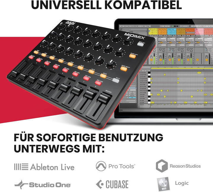 AKAI Professional Midimix - Voll zuweisbarer, portabler MIDI Mixer & DAW Controller Single, Single