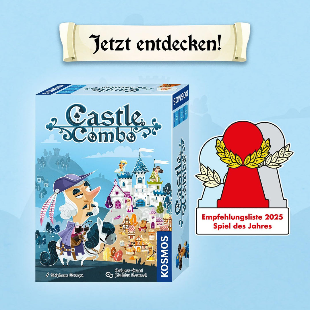 Kosmos 685393 Castle Combo, Deutsche Ausgabe, Kartenspiel für 2-5 Personen ab 10 Jahren, Taktisches
