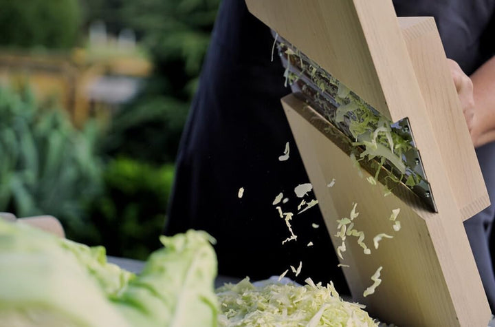 K&K Krauthobel / Krautschneider mittel, 60 x 24 cm, aus hochwertigem Pappelholz Typ Classic