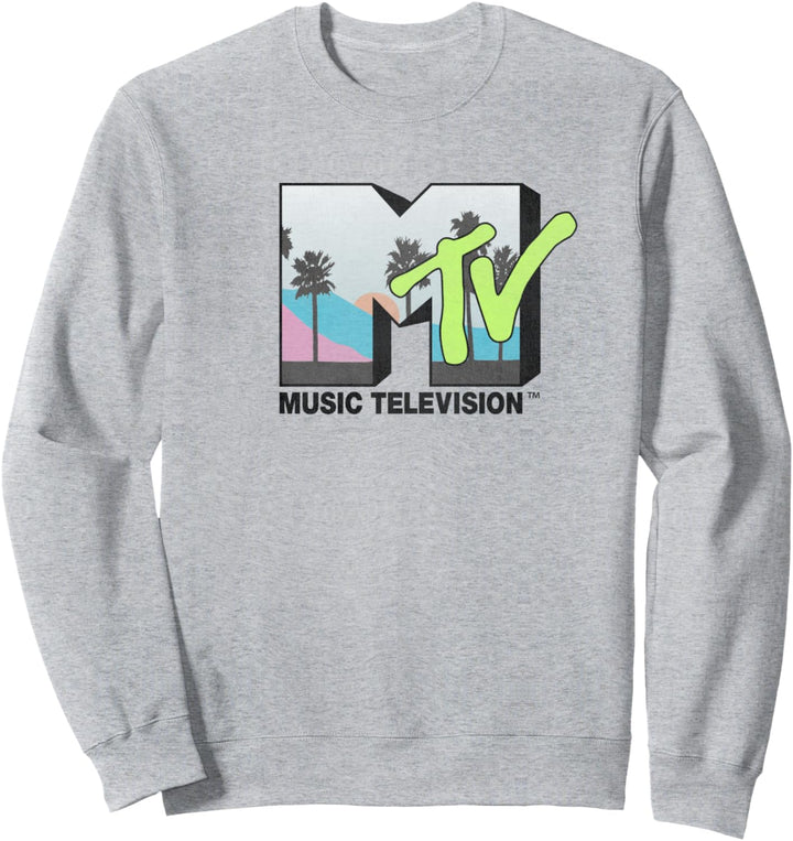 MTV Palm Trees Bold Logo Sweatshirt